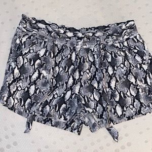 Snake print shorts